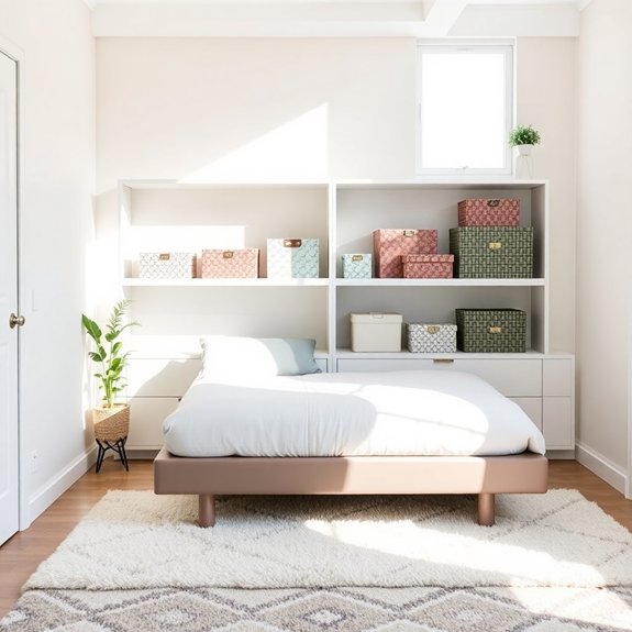 stylish organization with boxes