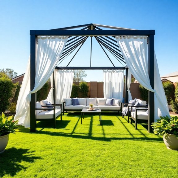 stylish outdoor metal structure