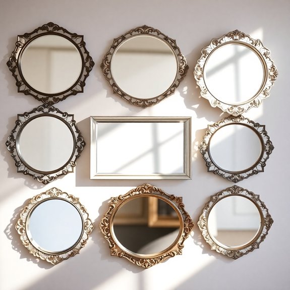 stylish serving mirror trays