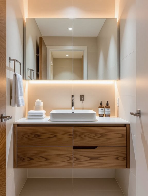 stylish storage with reflection