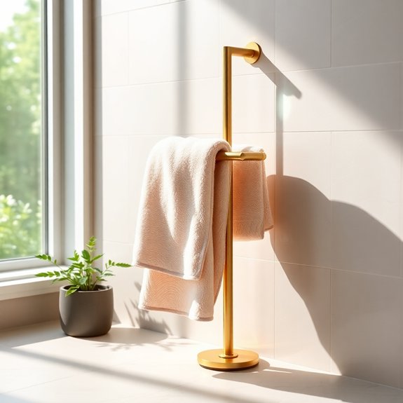stylish towel display rack