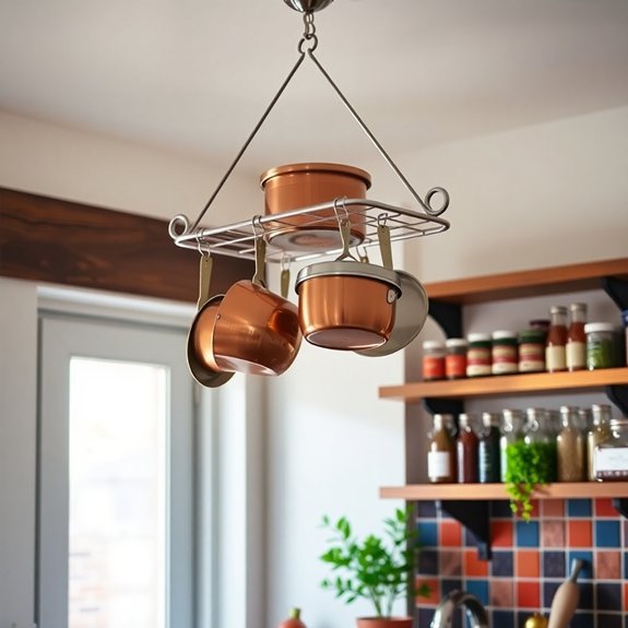 suspended kitchen storage solution