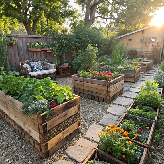 sustainable pallet garden design