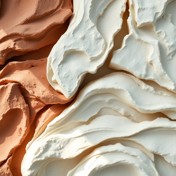 textured layered plaster finish