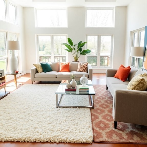 textured rugs for dimension