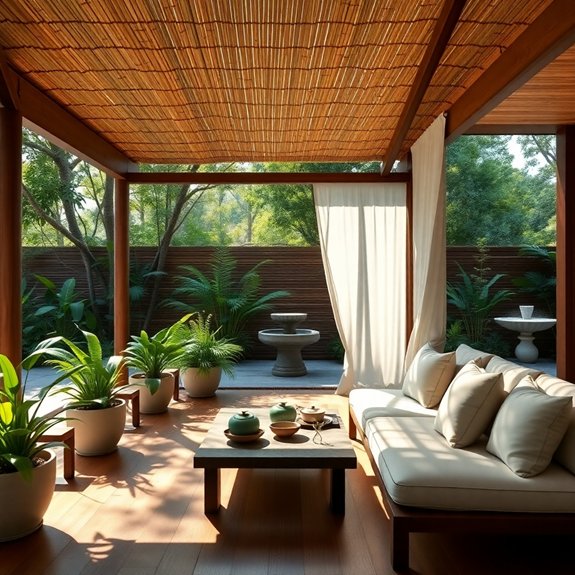 tranquil peaceful meditation space