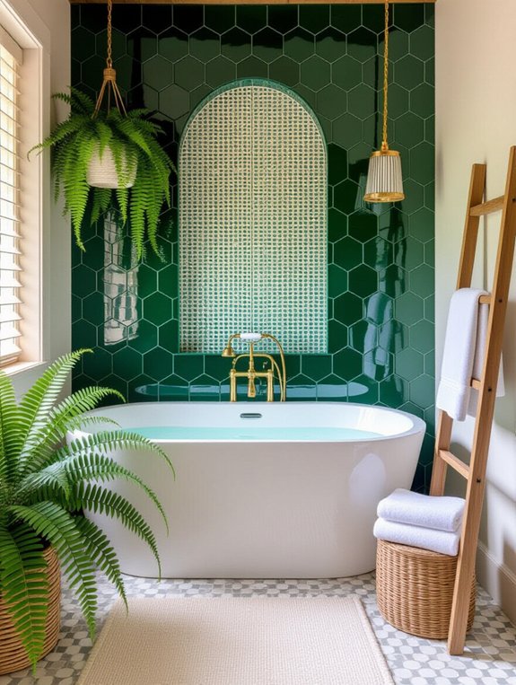 transform bathroom with statement tiles
