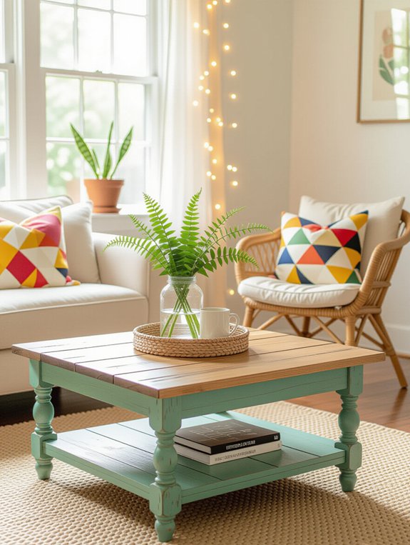 upcycled furniture transformation project