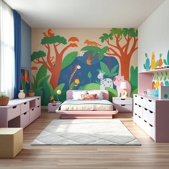 vibrant artistic wall designs