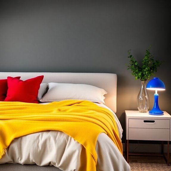 vibrant contrast on grey