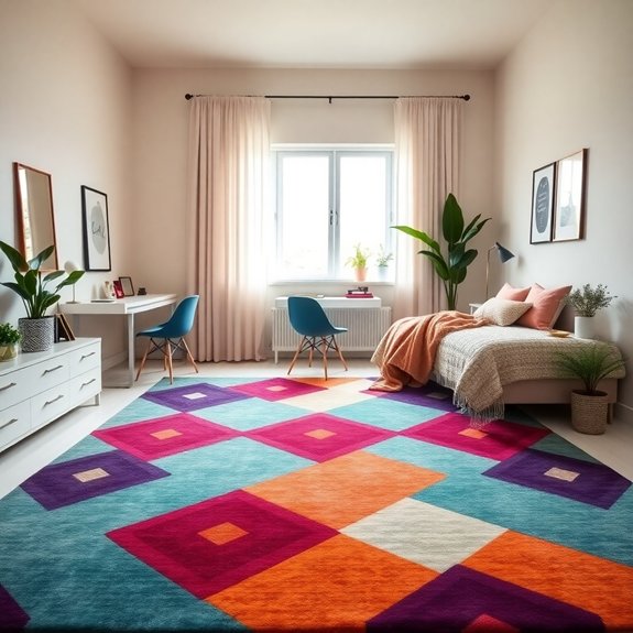 vibrant decorative floor coverings