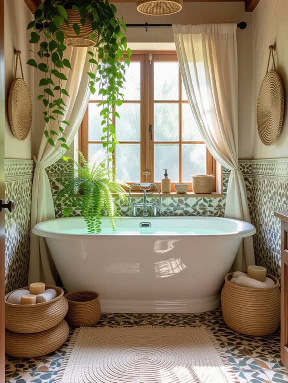 vibrant eclectic bathroom design
