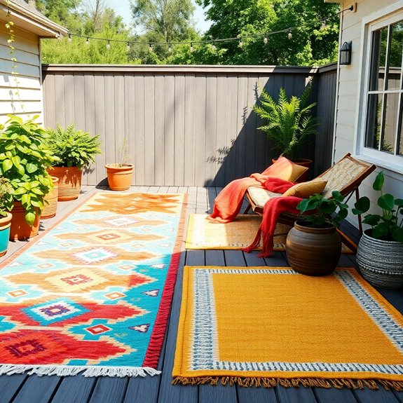 vibrant garden floor decor