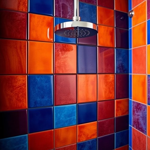 vibrant mosaic floor design