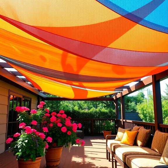 vibrant textile wind catchers