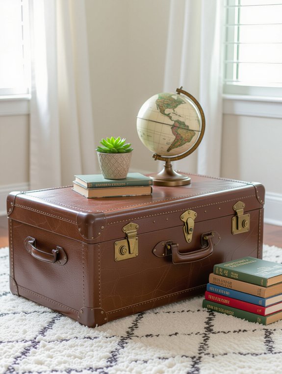 vintage suitcase coffee table