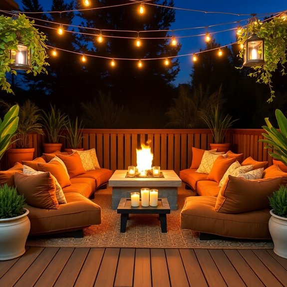 warm outdoor gathering space
