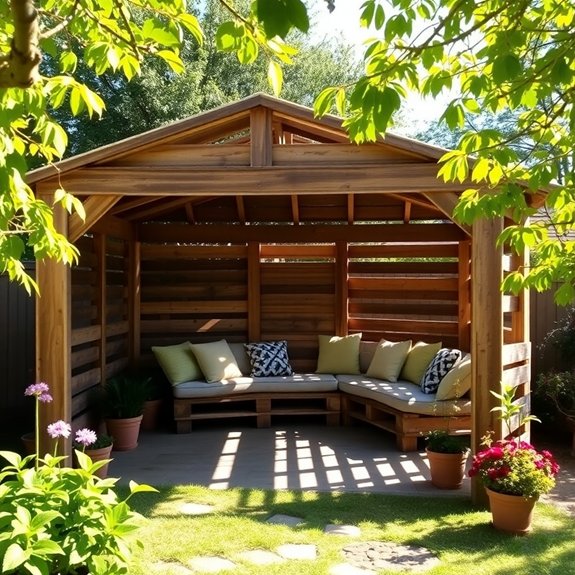 wooden pallet outdoor shelter