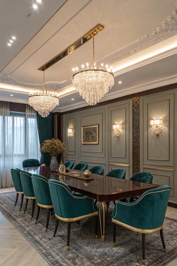 ambient luxury dining lighting