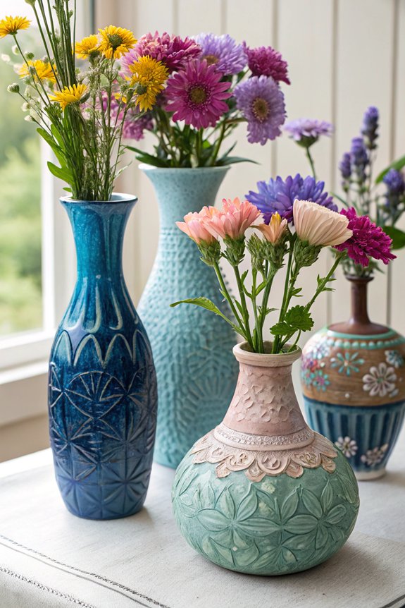 artisan crafted unique flower vases