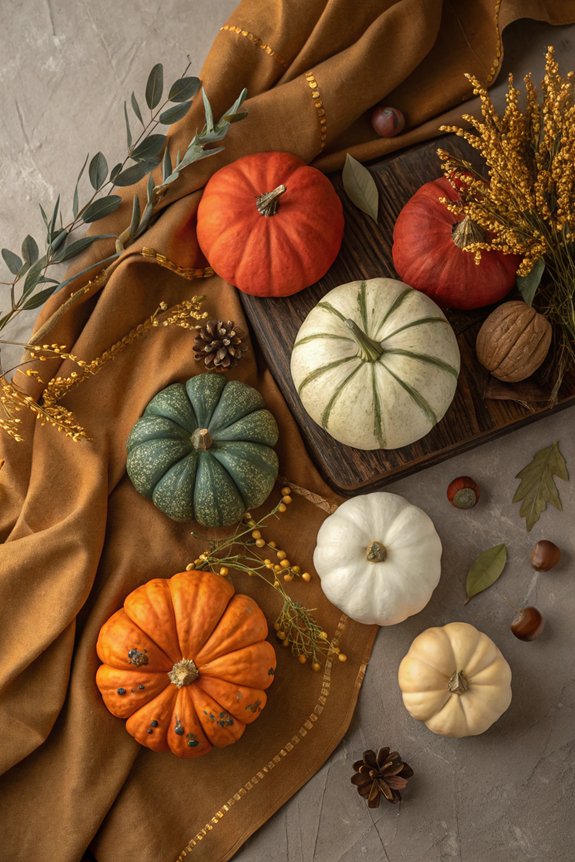 autumn decor with pumpkins