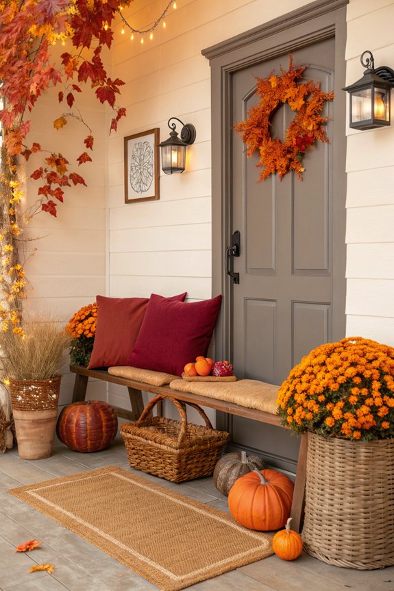 autumn themed entryway makeover