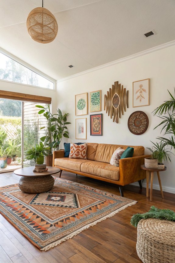boho mid century fusion decor