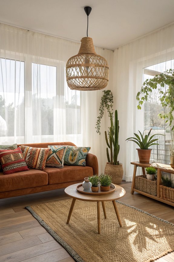 boho mid century lighting ideas