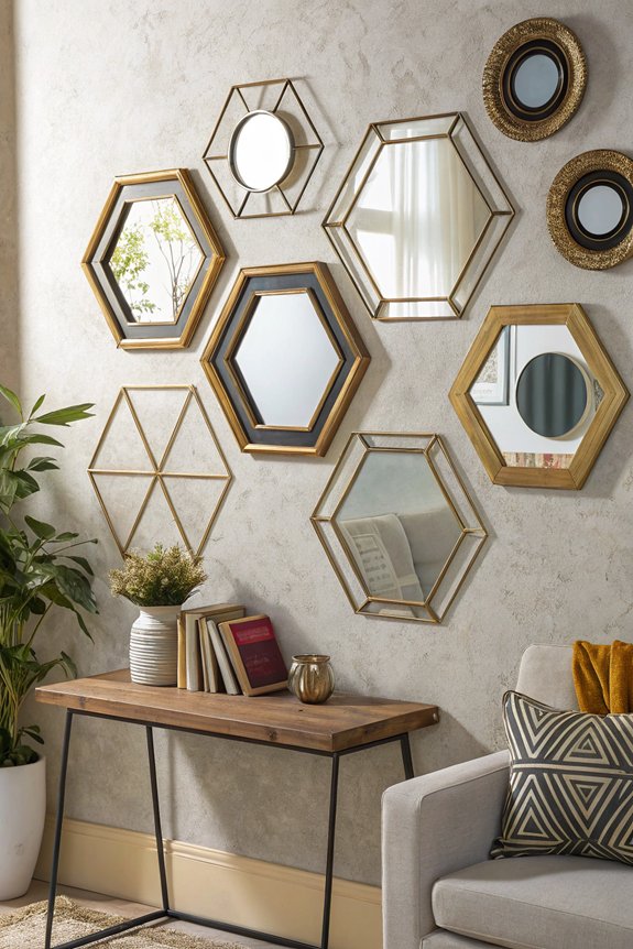 bold geometric mirror designs