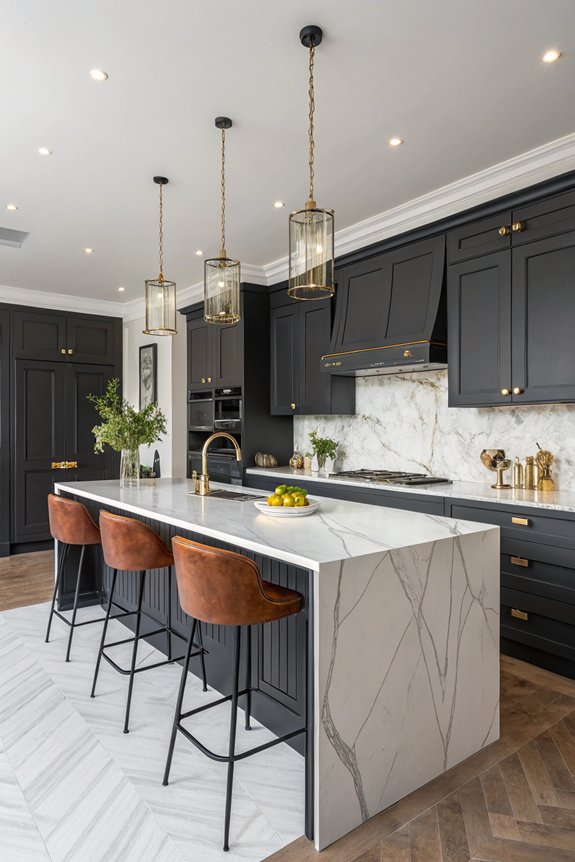 bold high contrast kitchen designs