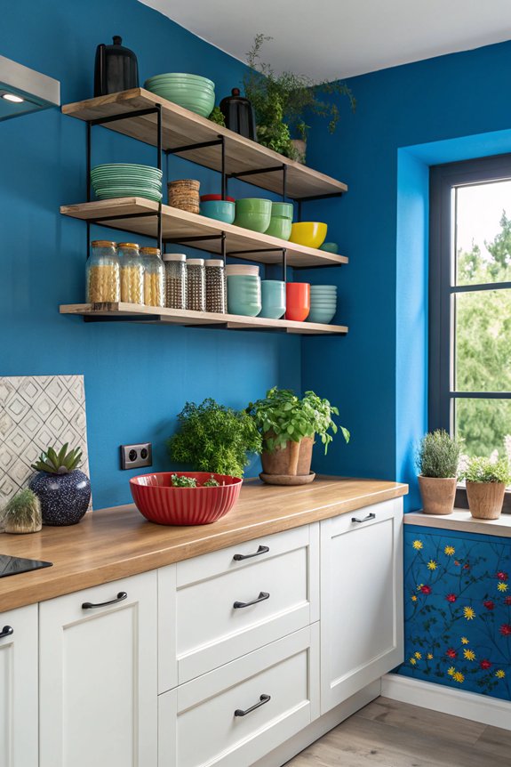 bold kitchen backdrop colors