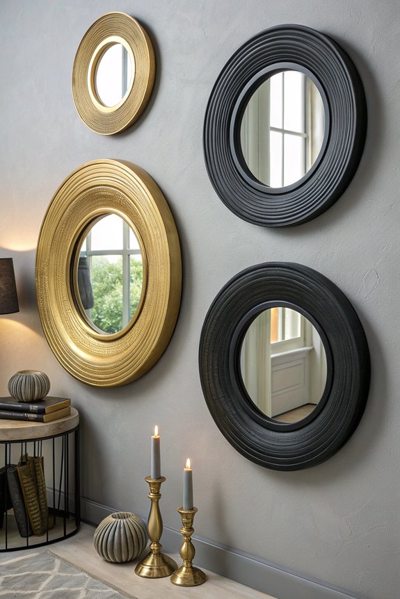 bold modern artistic mirrors