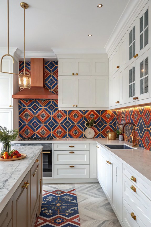bold tile patterns enhance kitchens
