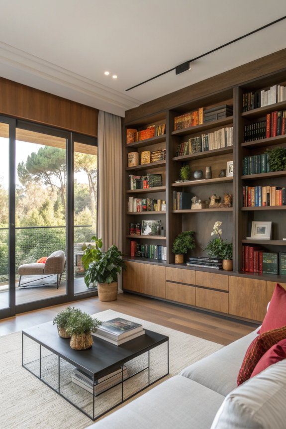 bookshelves as room dividers