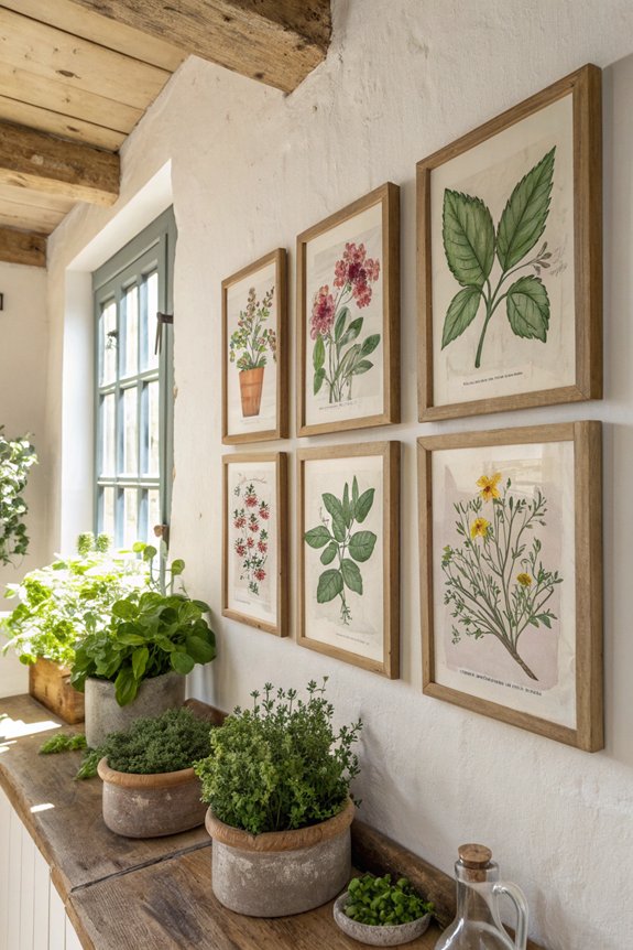 botanical prints for kitchens