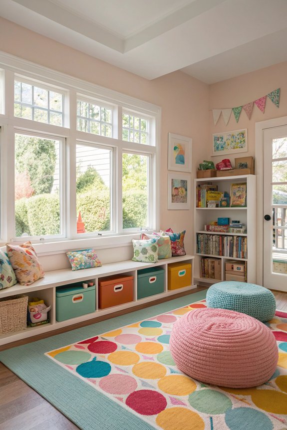 bright inviting playroom lighting