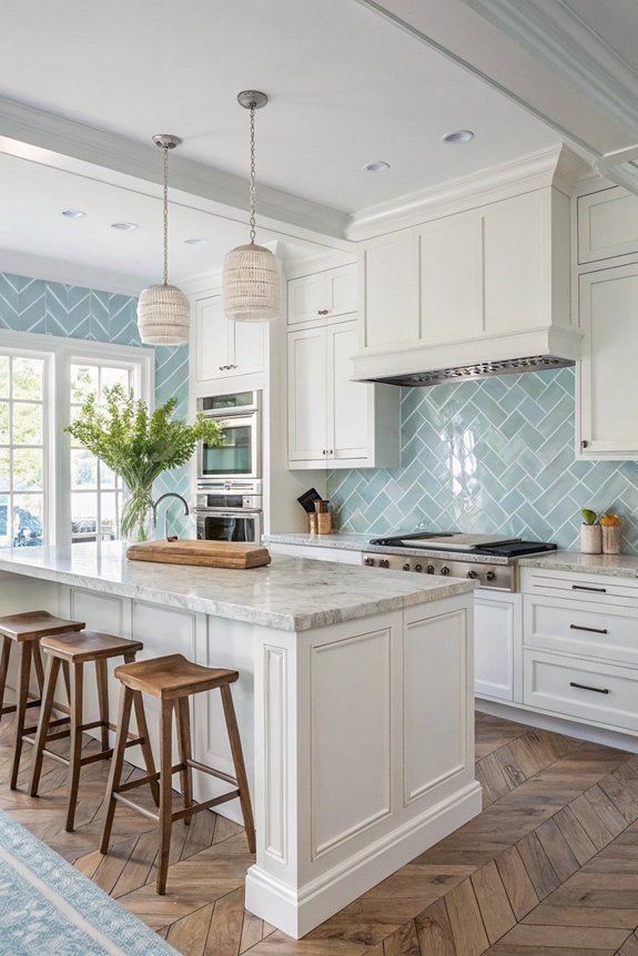 bright versatile kitchen tiles