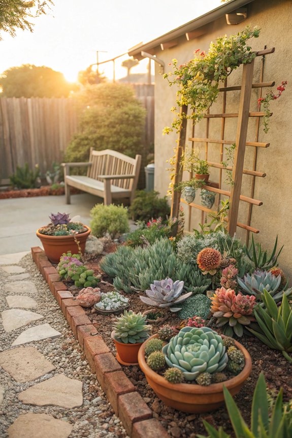 charming compact succulent arrangements