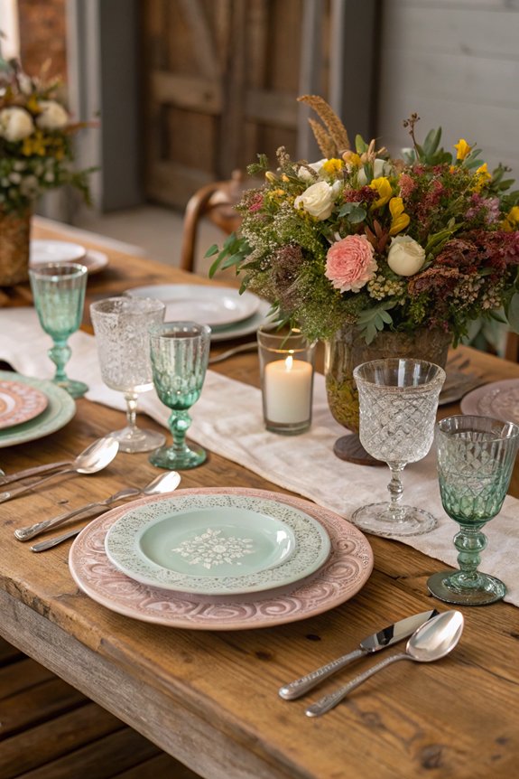 charming vintage glass accents