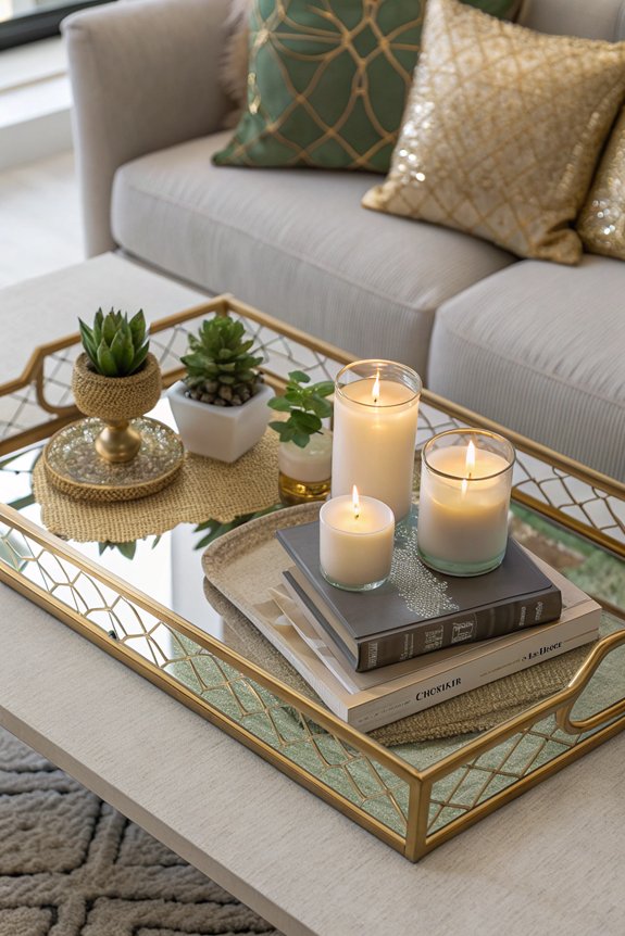 chic coffee table styling