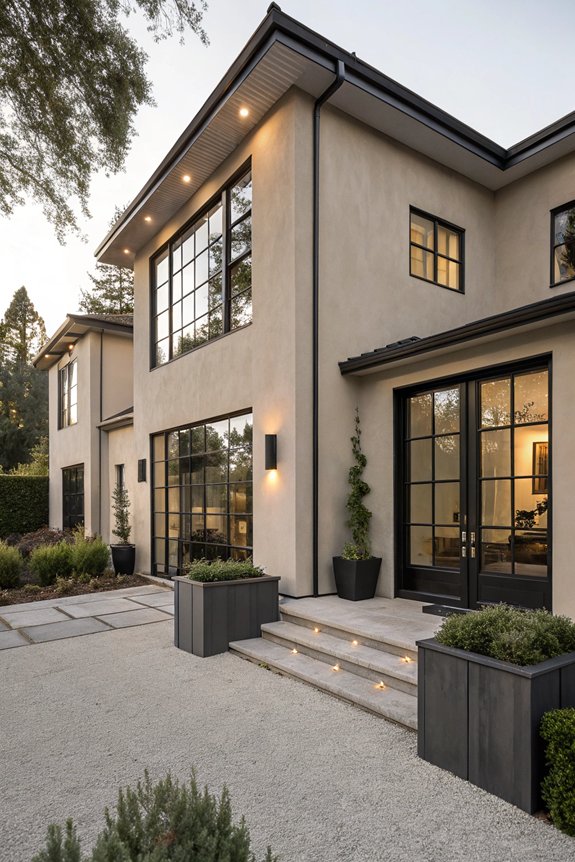 chic monochromatic exterior design