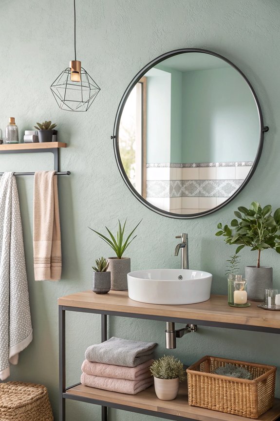 chic round mirrors enhance functionality