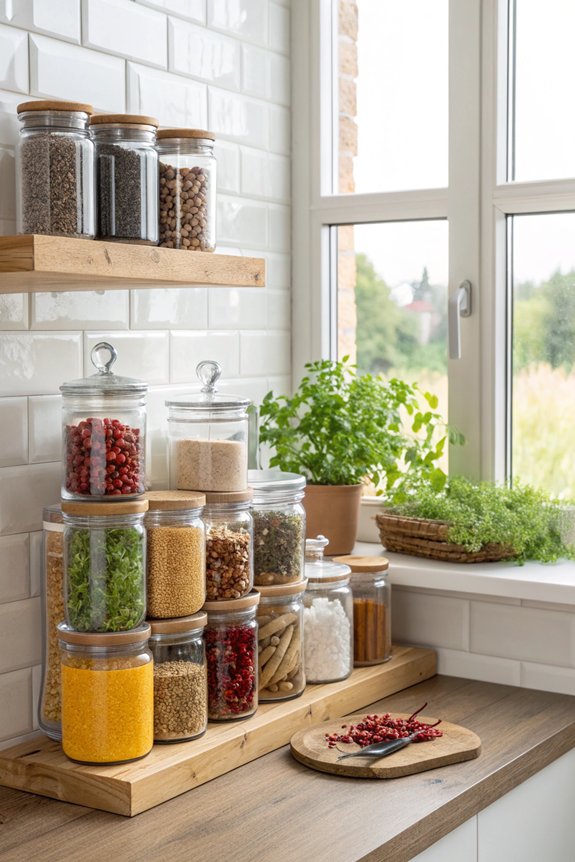 clear containers enhance organization