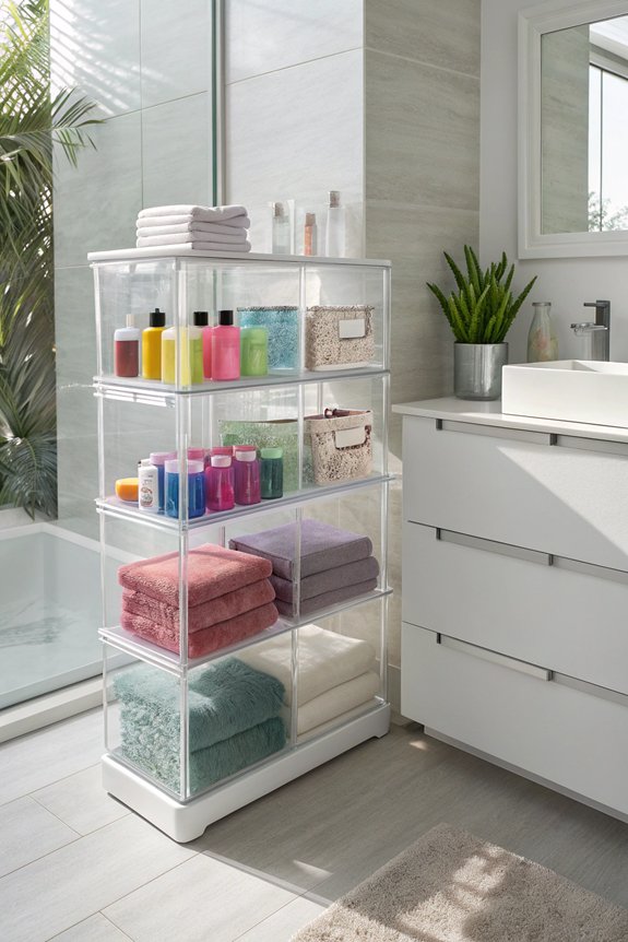 clear containers for organization