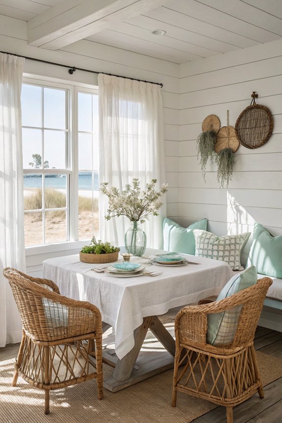 coastal serene breakfast nook