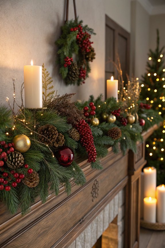 colorful holiday garland decorations