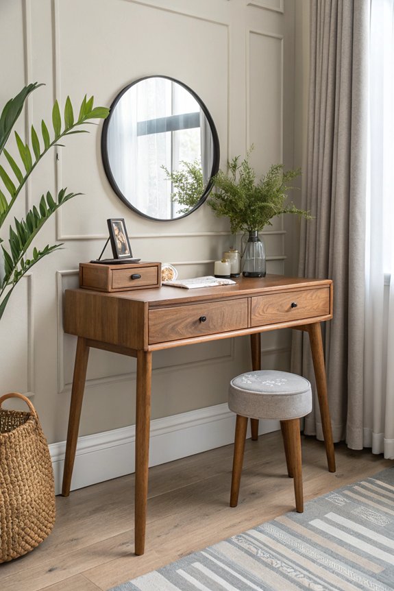 compact corner dressing tables