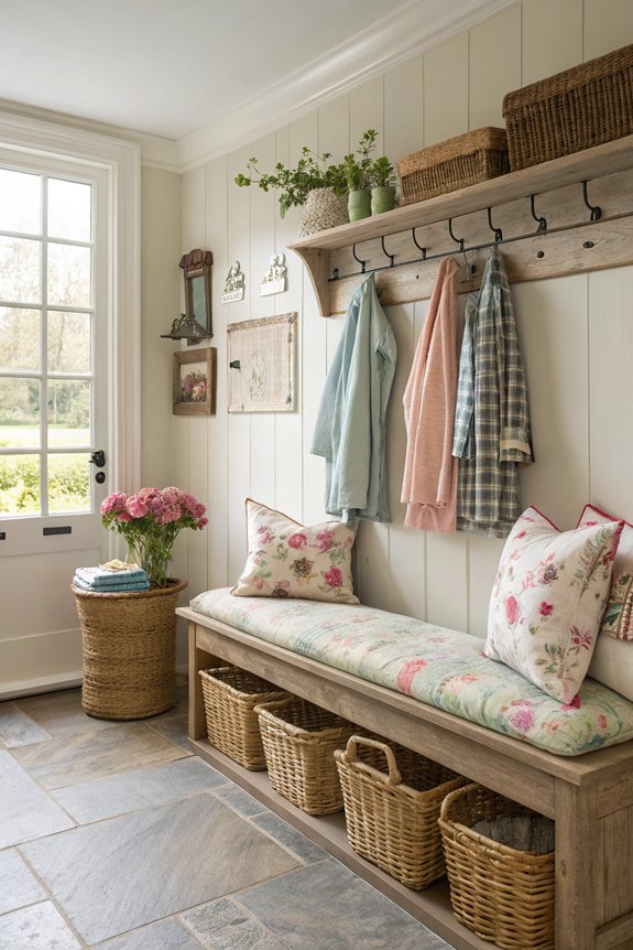 cozy bench and seating