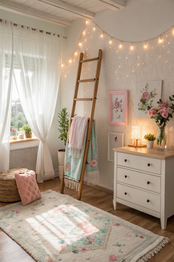cozy blanket ladder decor
