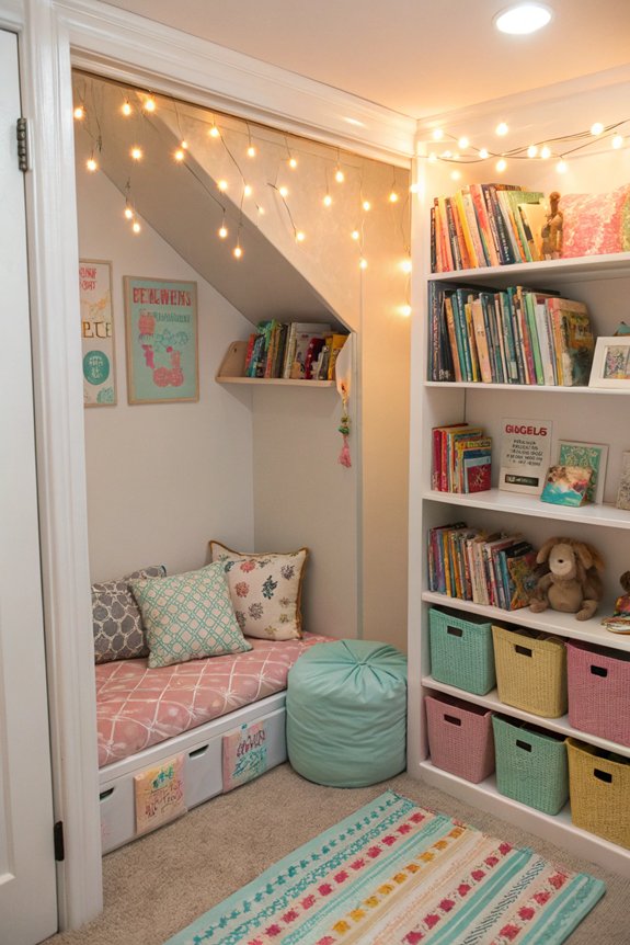 cozy closet reading nook